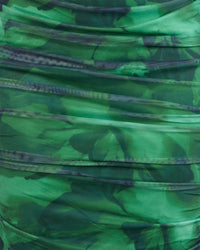 Chelsea Ruched Mesh Midi Dress