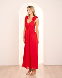 Cicero Ruffle Shoulder Dress