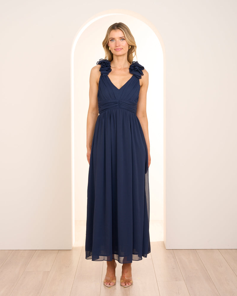 Cicero Ruffle Shoulder Dress