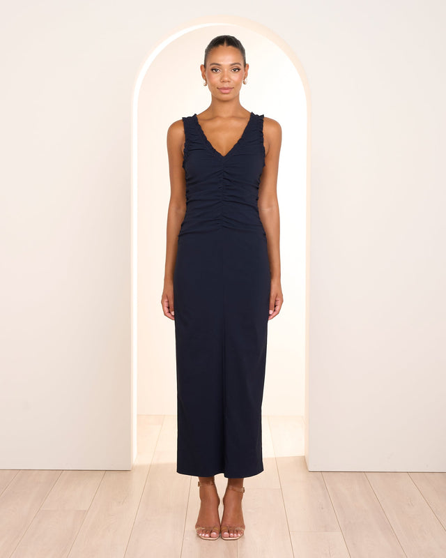 Lina Ruched Maxi Dress