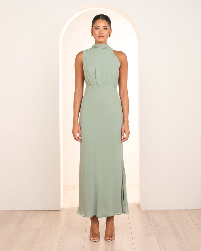 Yuka High Neck Maxi Dress