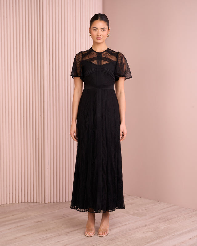 Lori Flutter Sleeve Maxi Dress