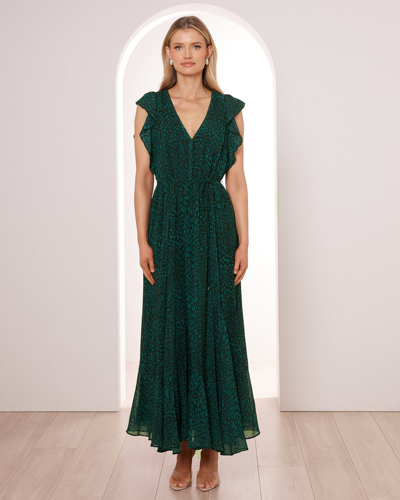 Dina Flutter Sleeve Midi Dress – Pilgrim Clothing Outlet