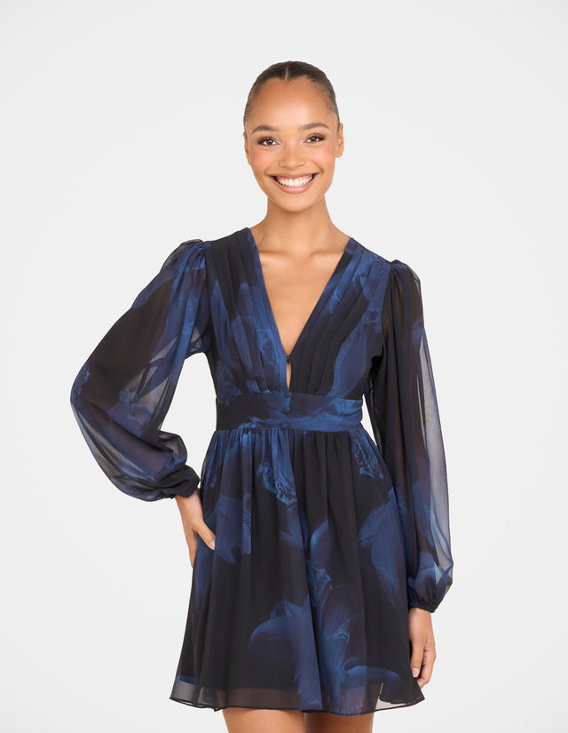 Roula Deep V-neck Mini Dress