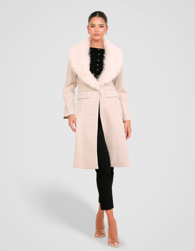 Olsen Fur Collar Coat
