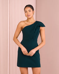 Sage One Shoulder Mini Dress