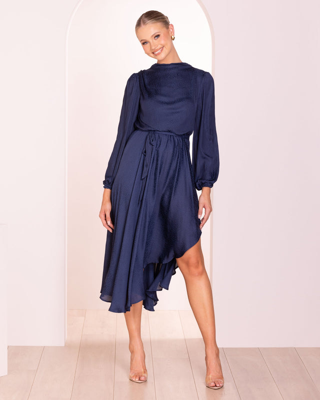 Renzo High Neck Midi Dress