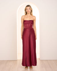 Marbella Drape Corset Gown