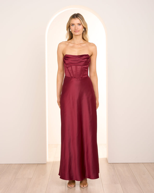 Marbella Drape Corset Gown