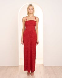 Calista Strapless Lace Gown