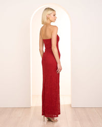 Calista Strapless Lace Gown