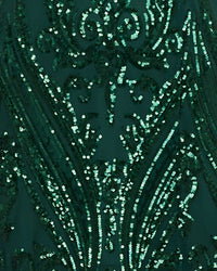 Saige V Neck Sequin Gown