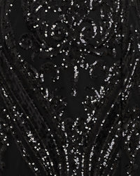 Saige V Neck Sequin Gown