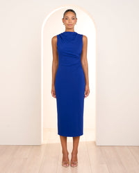 Winsley Ruched Mock Neck Dress