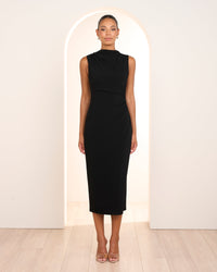 Winsley Ruched Mock Neck Dress
