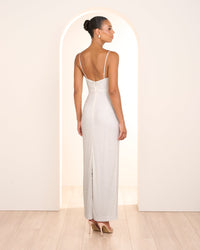 Aster Cowl Neck Beaded Gown