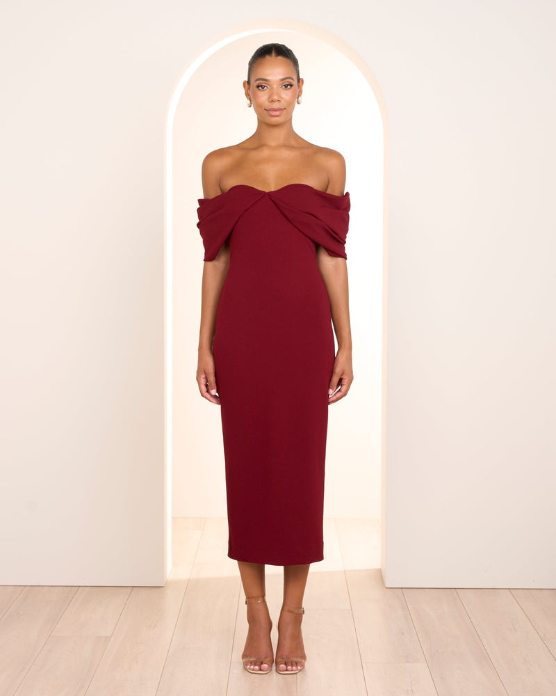 Odi Off Shoulder Midi Dress
