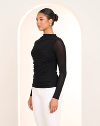 Camille Gathered Knit Top