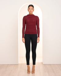 Camille Gathered Knit Top