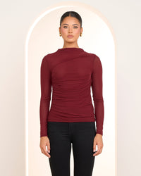 Camille Gathered Knit Top