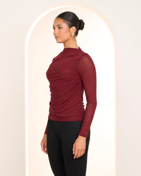 Camille Gathered Knit Top