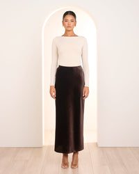 Matina Velvet Maxi Skirt