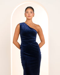 Page One Shoulder Velvet Gown