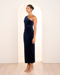 Page One Shoulder Velvet Gown
