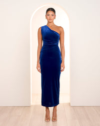 Page One Shoulder Velvet Gown