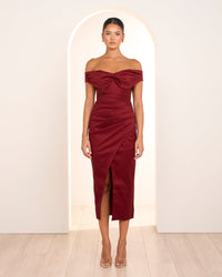 Tiana Off Shoulder Midi Dress