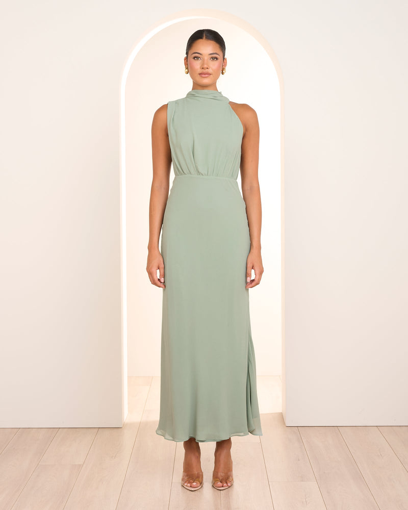 Yuka High Neck Maxi Dress