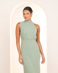 Yuka High Neck Maxi Dress