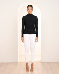 Camille Gathered Knit Top