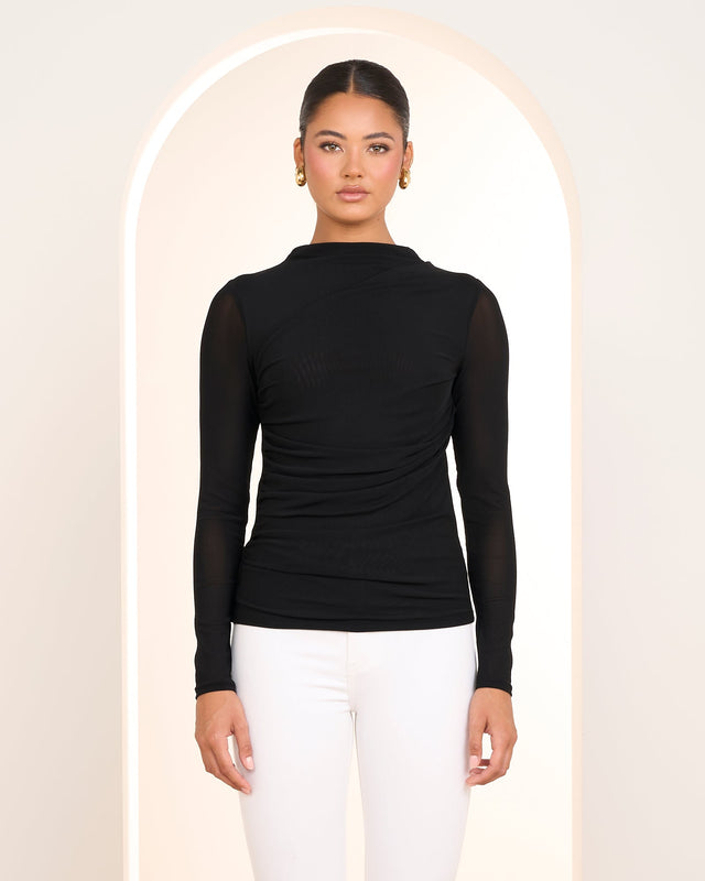 Camille Gathered Knit Top