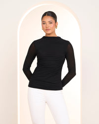 Camille Gathered Knit Top