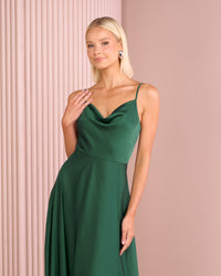 Quinn Cowl Neck Satin Gown