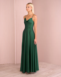 Quinn Cowl Neck Satin Gown