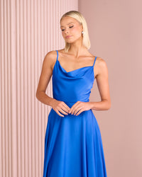 Quinn Cowl Neck Satin Gown
