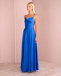 Quinn Cowl Neck Satin Gown
