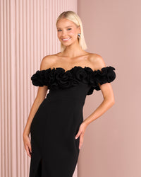 Farley Frill Off Shoulder Gown
