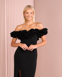 Farley Frill Off Shoulder Gown