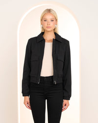 Nora Cropped Bomber Jacket