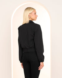 Nora Cropped Bomber Jacket
