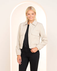 Nora Cropped Bomber Jacket