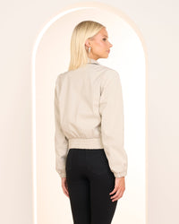 Nora Cropped Bomber Jacket