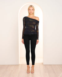 Kaly Asymmetric Neck Top