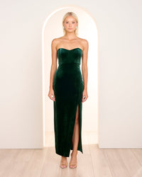 Mary Strapless Velvet Gown
