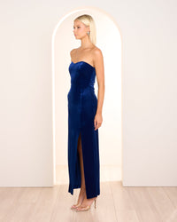 Mary Strapless Velvet Gown