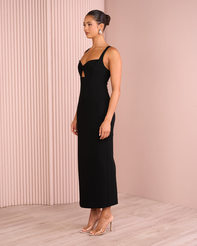 Ola Twist Front Midi Dress