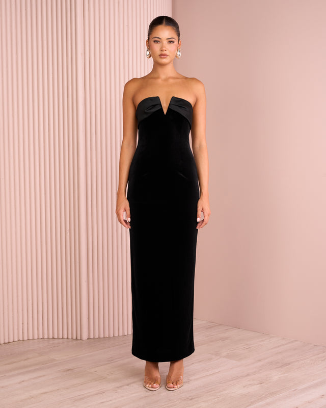 Monroe Plunge Strapless Gown